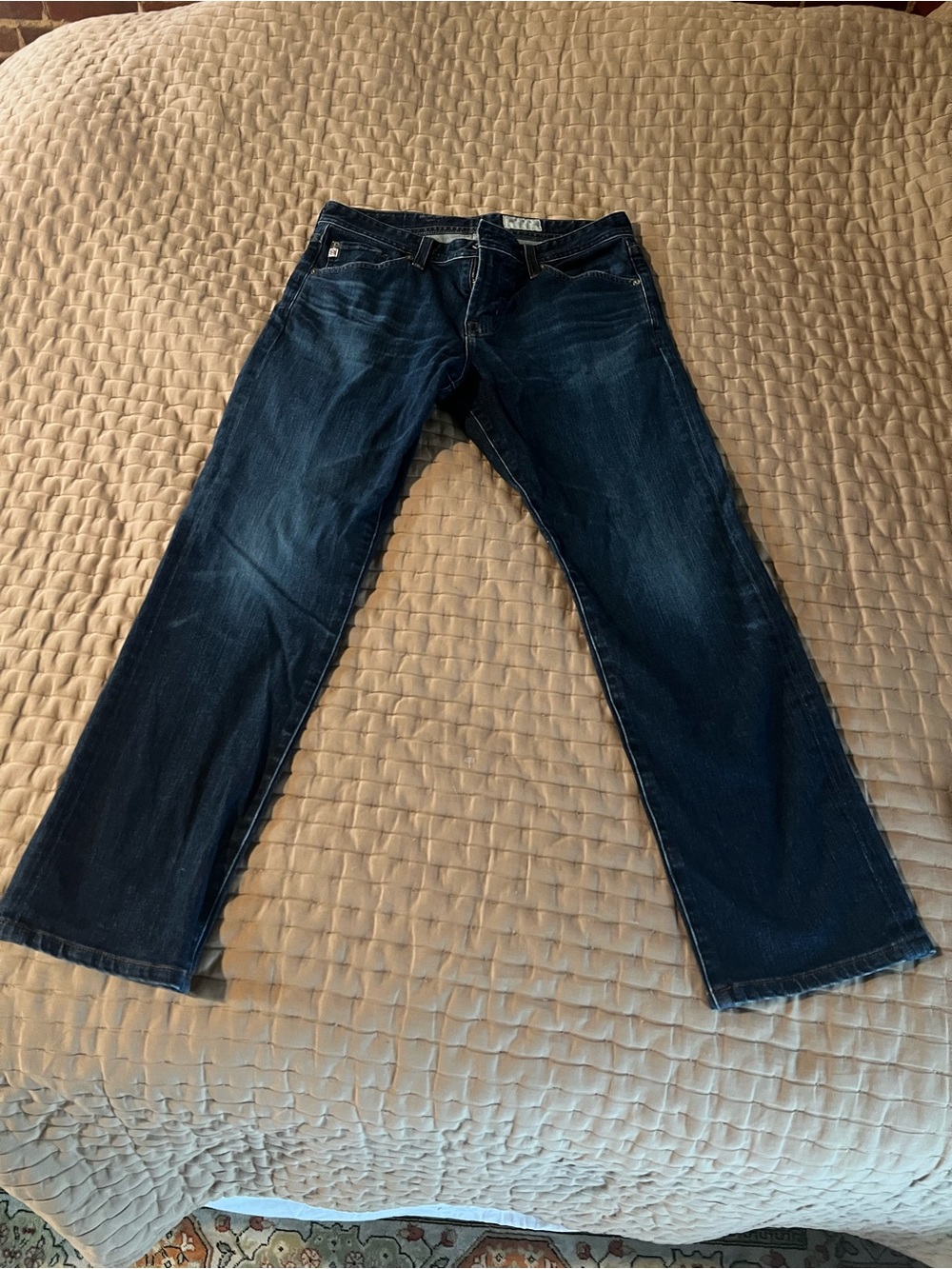 Ag Adriano Goldschmied Men's Dark Indigo Straight Jeans The Graduate 30 waist